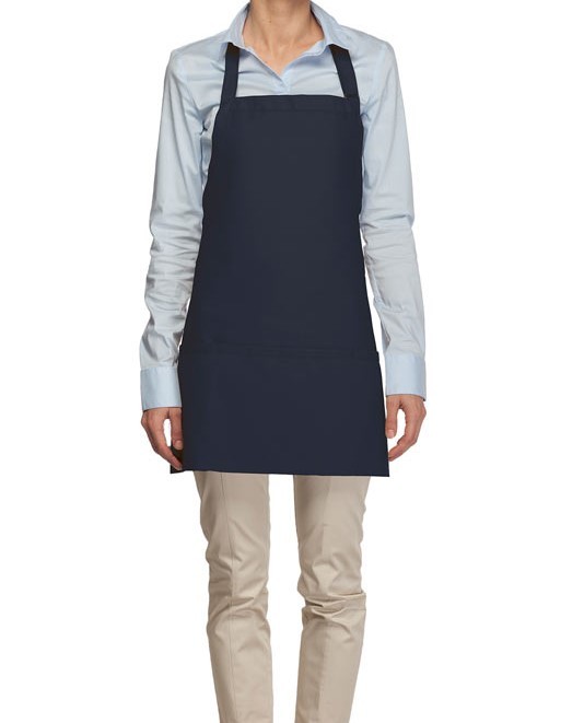 Adult Navy Blue Short Bib Aprons